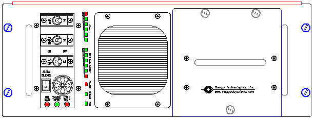 ETI0001-1250 Rugged MilSpec UPS Front View